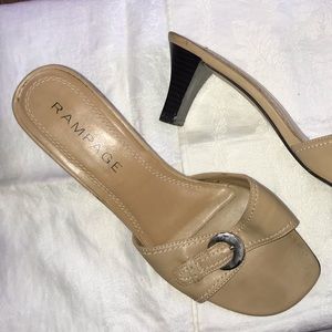 Slide sandal, 2” heel, size 7.5